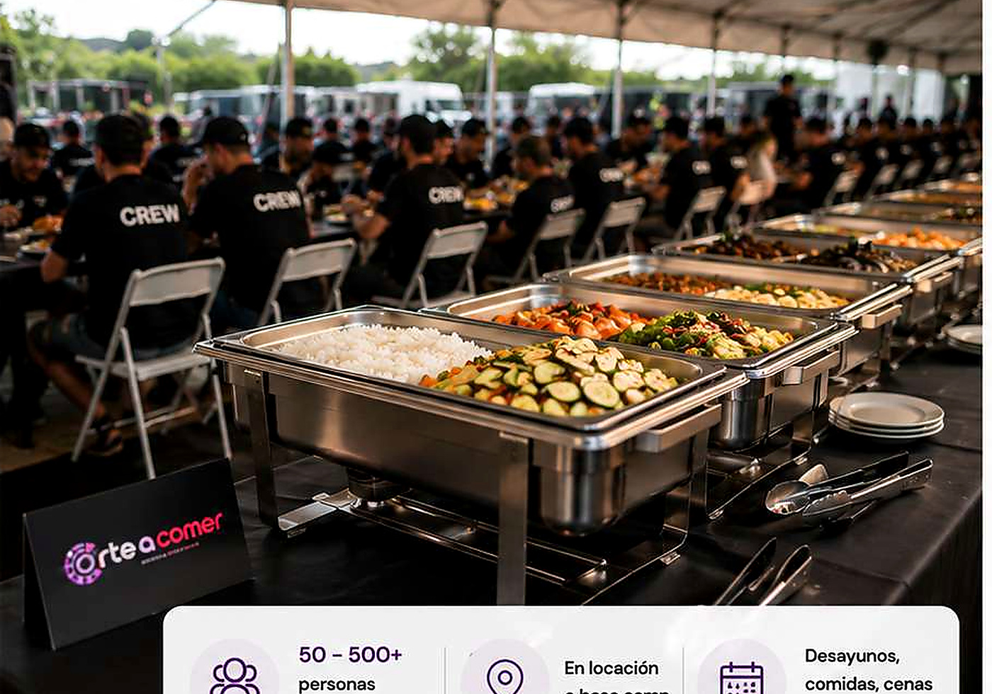 Comedor para crew en producción