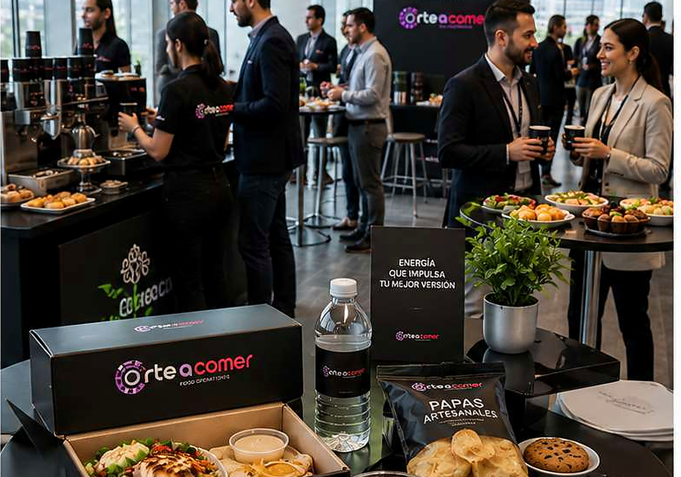 Box lunch premium para jornadas de producción